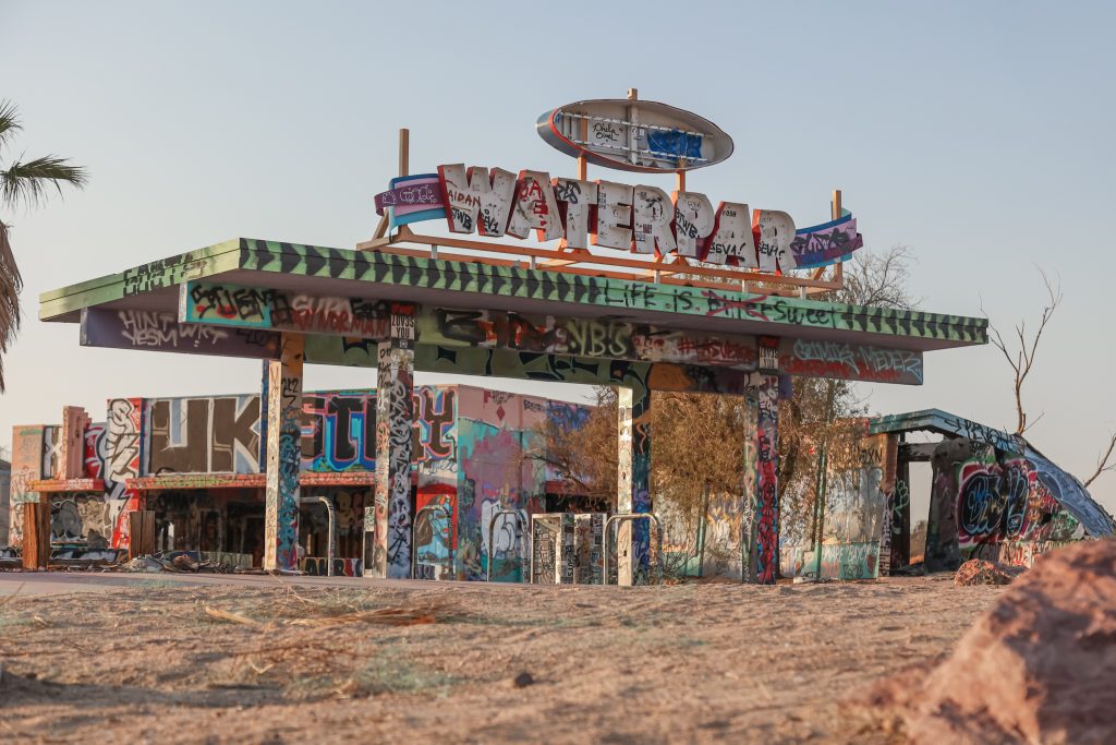 lake dolores, rock a hoola abandoned waterpark in the mojave desert